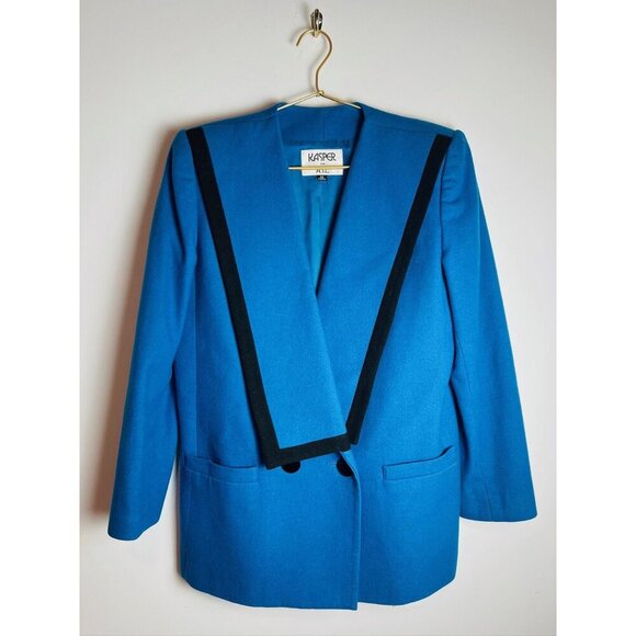 Vintage Kasper Blue Blazer - Picture 3 of 10